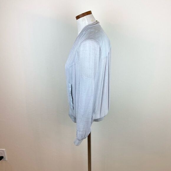 Helmut Lang Crinkled Sheer Bomber Jacket - Picture 6 of 8